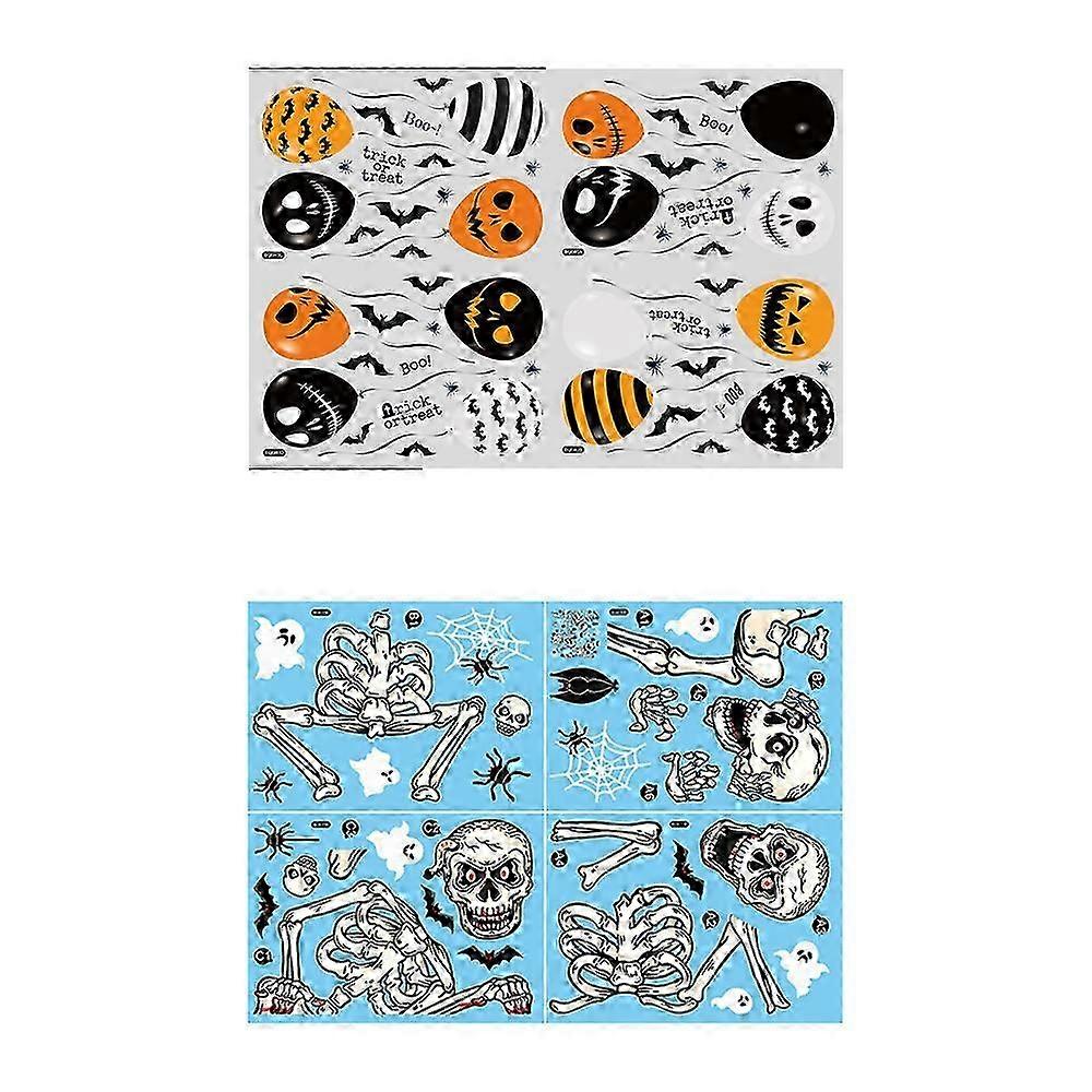 Easy-Apply Skull Window Cling Set