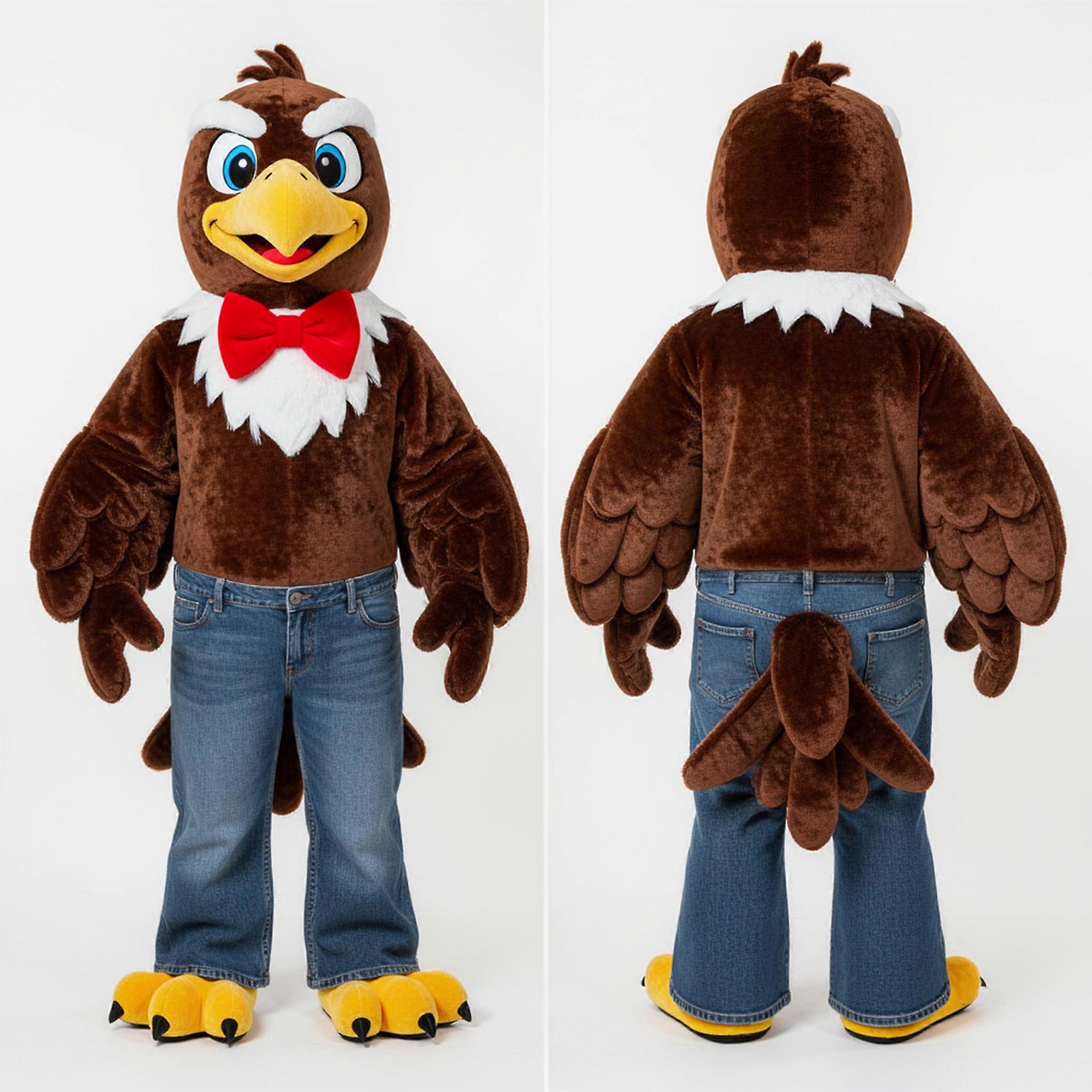 MASTICOT Chocolate Brown Velvety Eagle Mascot