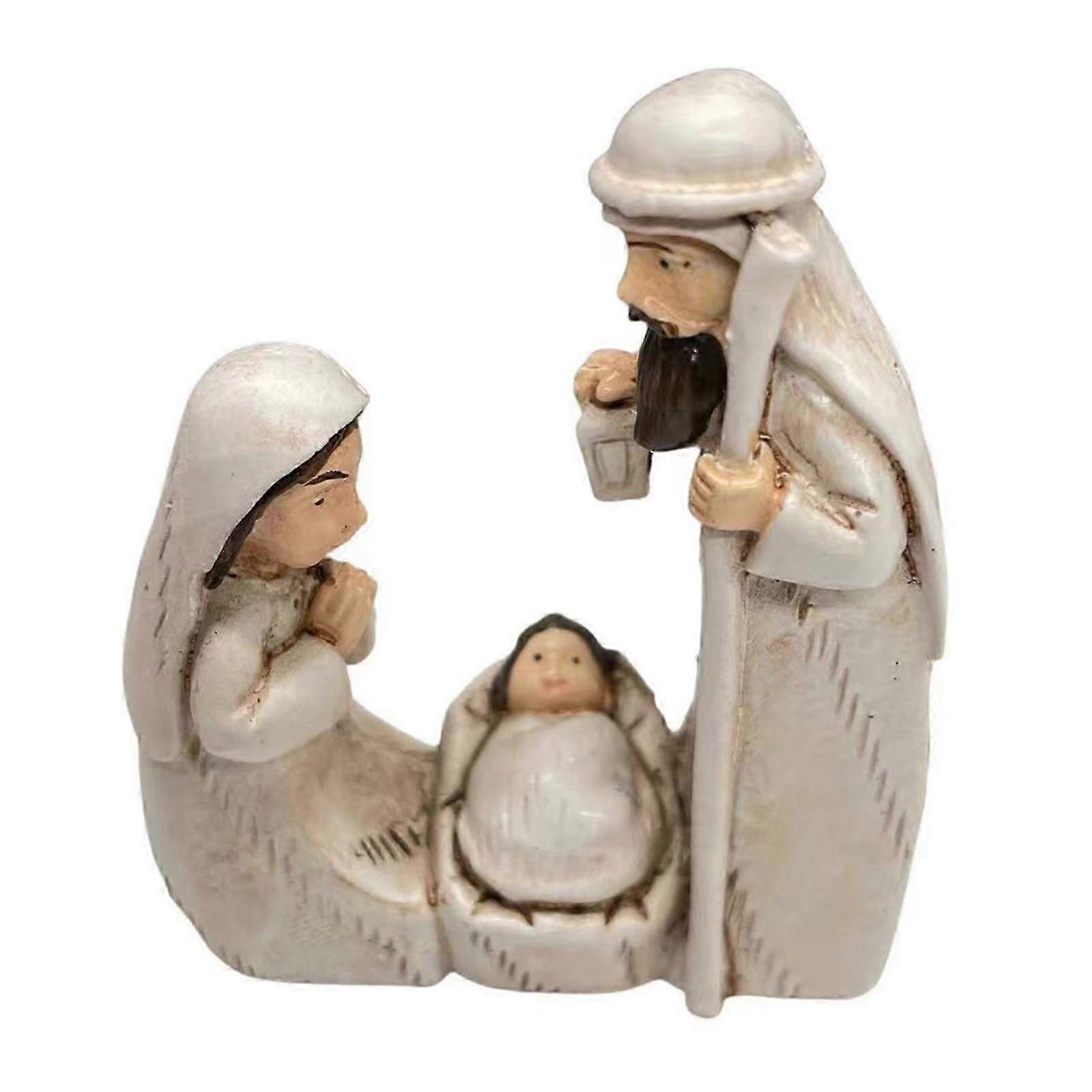 Compact Resin Nativity Figurine