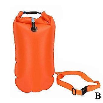 1/2Pcs Swim Buoy Float for Open Water Swimming Safety Float with Adjustable Waist Belt Waterproof Dry Bag for Swim Train Kayaker - 1pc-orange