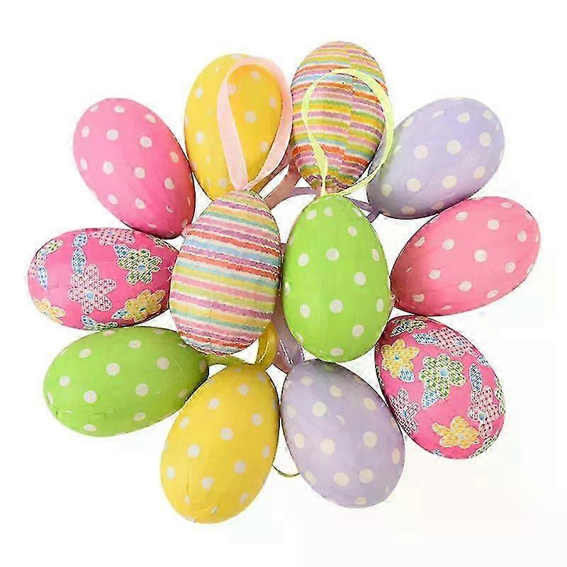 12pcs Colorful Foam Easter Eggs