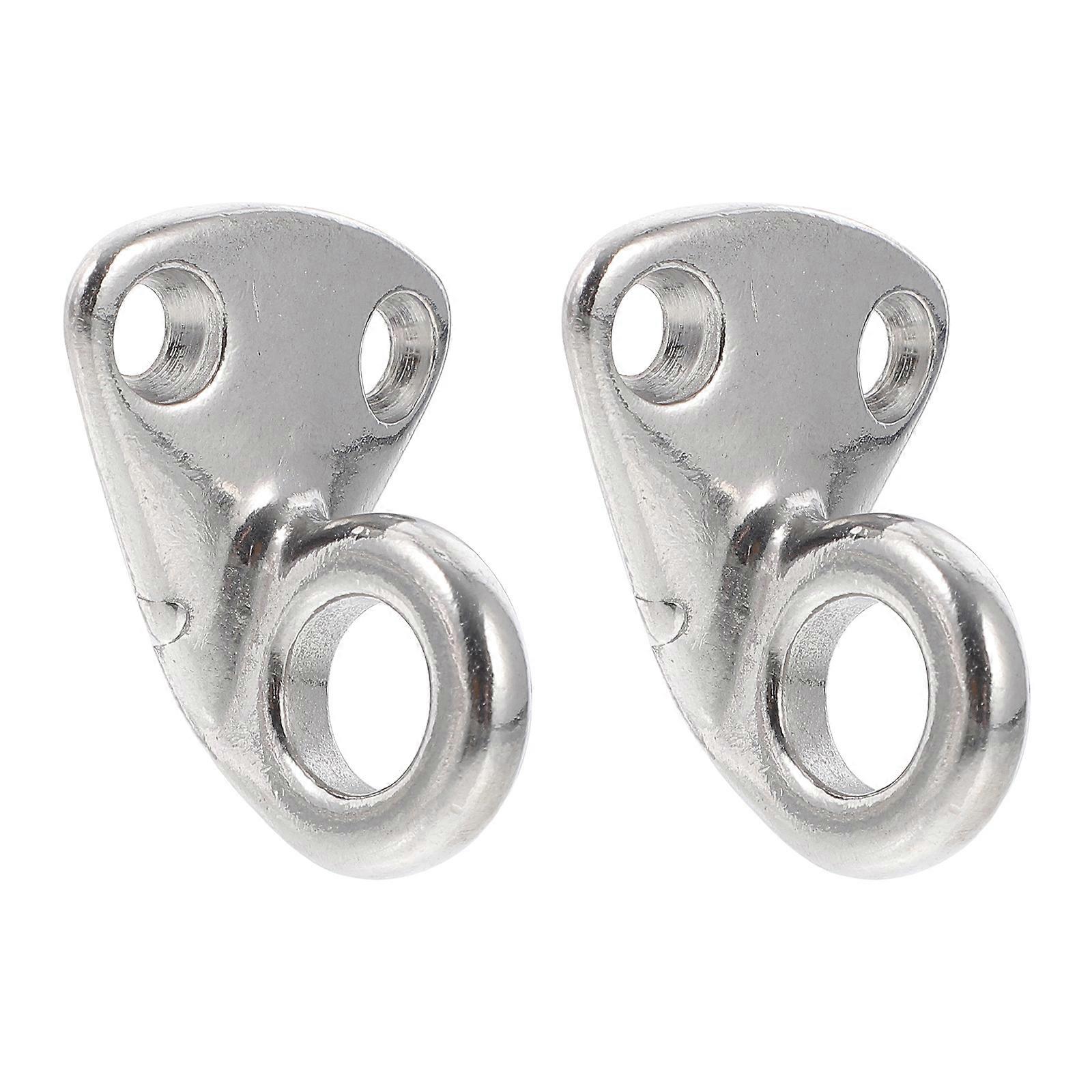 Boat Hooks Stainless Steel Hooks Durable Function 2Pcs Silver Set