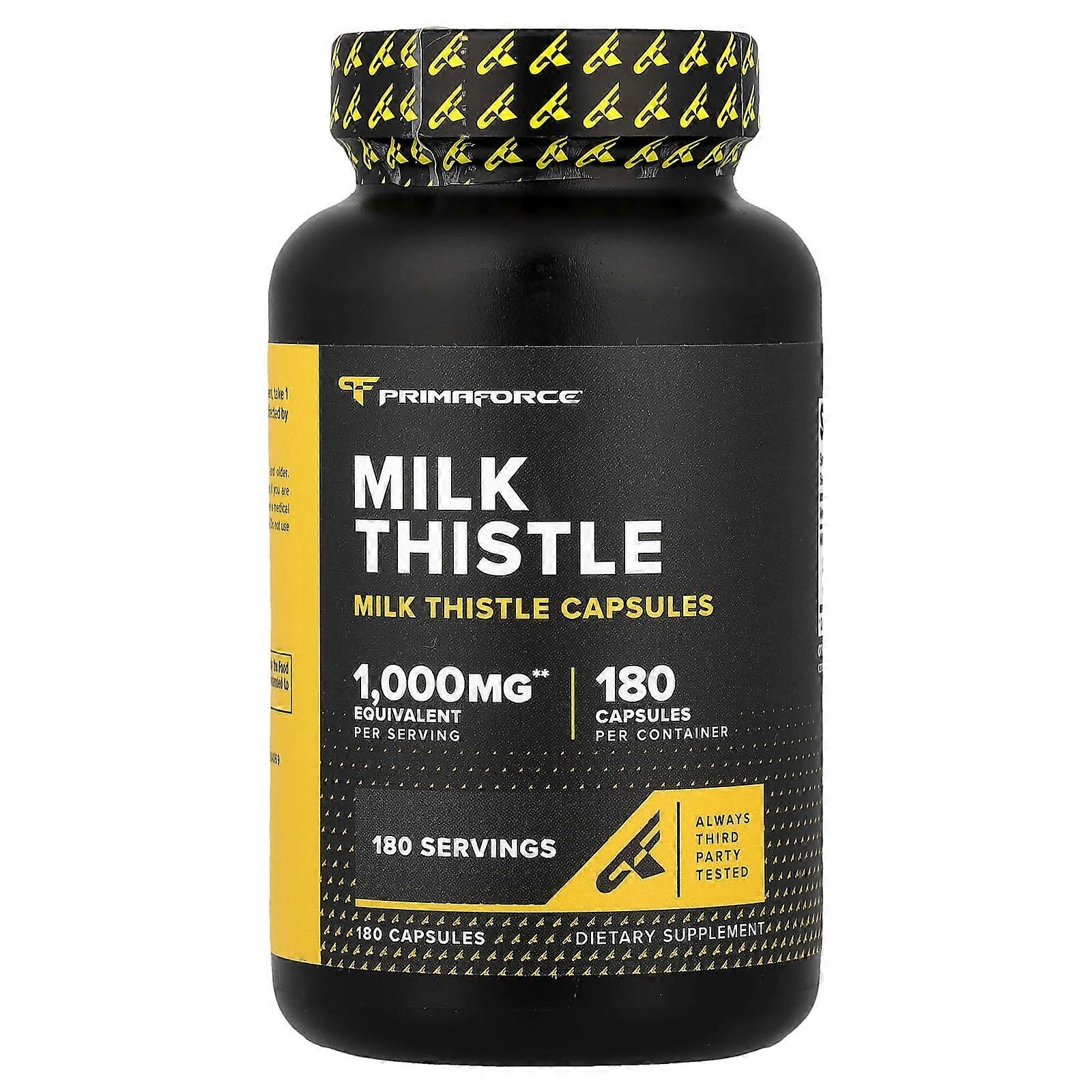 Primaforce, Milk Thistle, 1,000 mg, 180 Capsules
