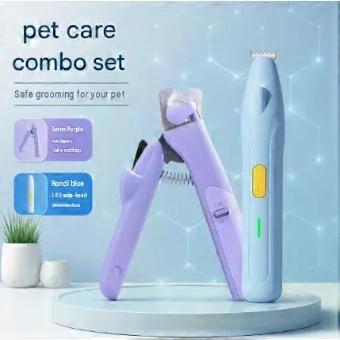 USB Pet Hair Trimmer with LED Light, Dog Cat Paw Grooming Clipper for Small & Medium Pets