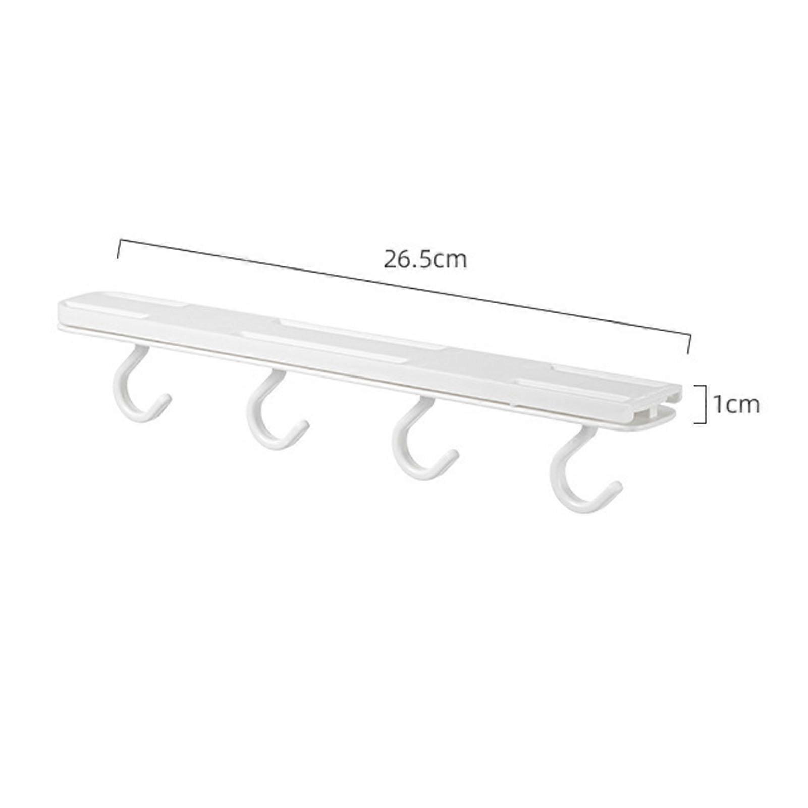 Retractable Sliding Hooks Punch Free Wall Mounted Stick Hooks Kitchen Pull Out Hooks