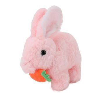   Bunny Toy Plush Interactive Easter Electronic Hopping Bunny Toy with Sound Wiggle Ears for Birthday Gift