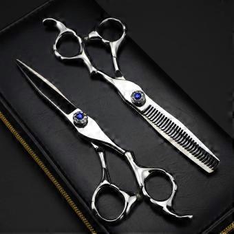 6 Inch Hair Cutting Scissors Japanese 440C Steel Sharp Precision Blades Ergonomic Salon Shears