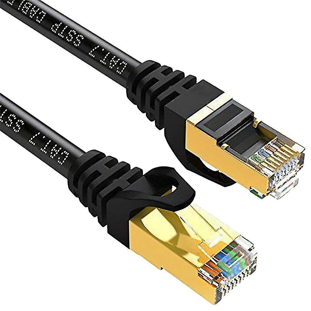 سلك كابل التصحيح المطلي بالذهب من Cat 7 U/ftp المحمي بتقنية إيثرنت Rj45 بسرعة 10 جيجابت في الثانية