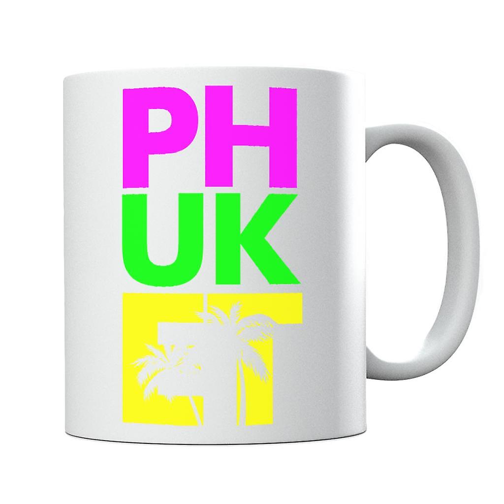 Phuket Retro Colour Text Mug