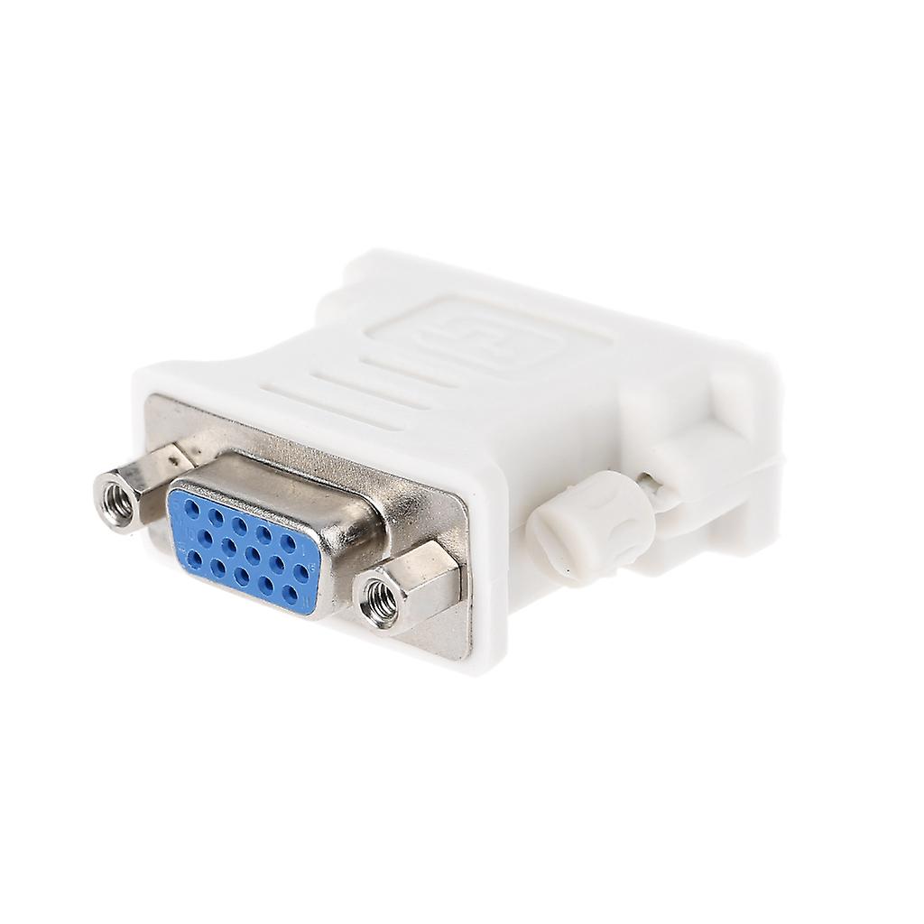 Mini Computer Monitor Converter Bianco DVI D a VGA Adattatore Femmina Durevole