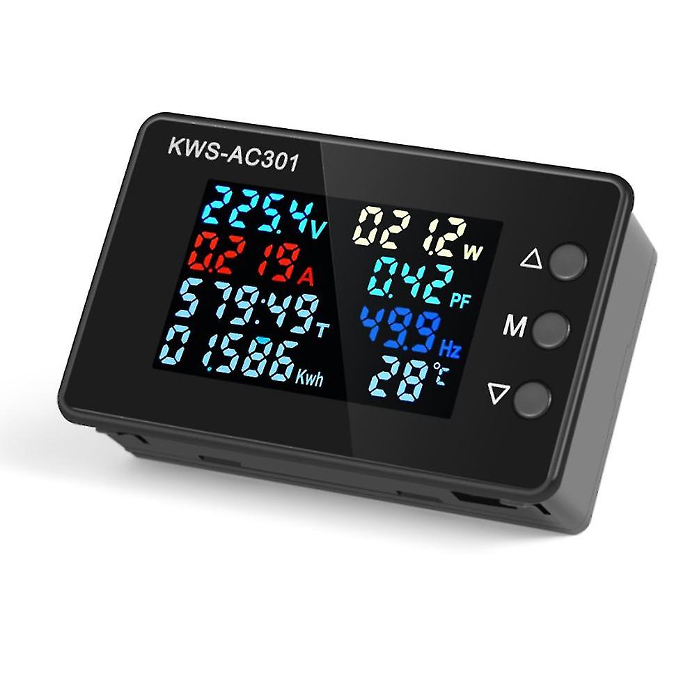 Digital Display Current Voltmeter 50-300v Ac Wattmeter Funct Electric Meter Detector
