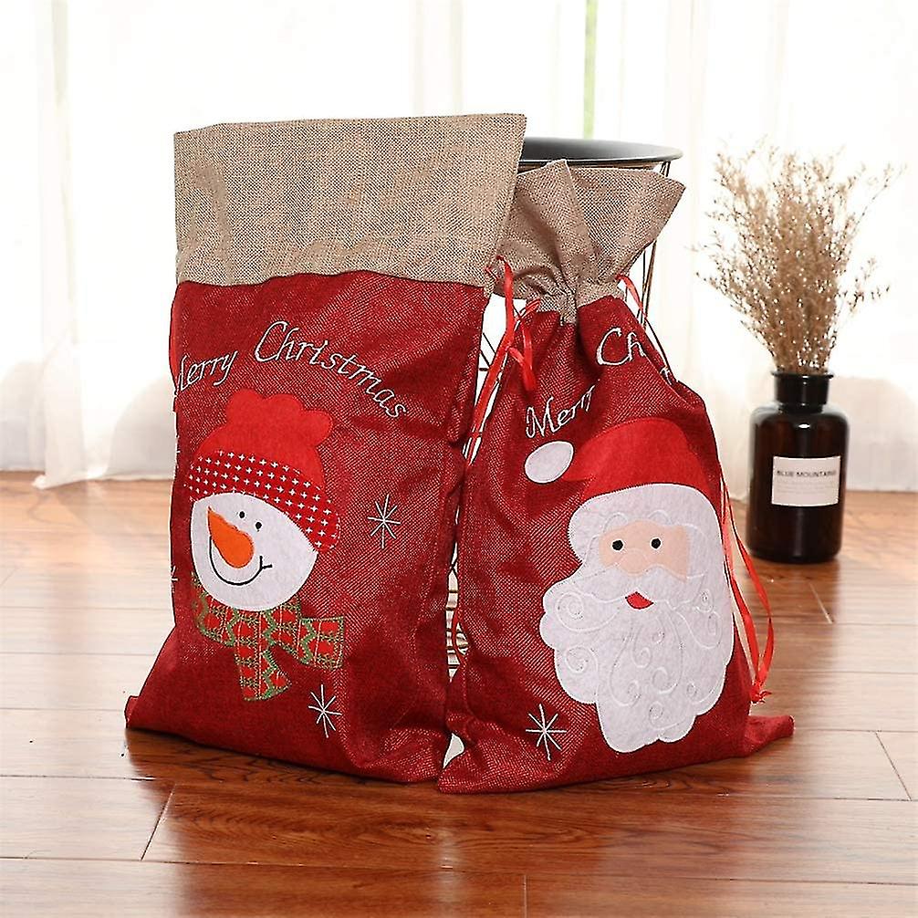 2 Pcs Santa Claus Sacks,55 X 32 Cm
