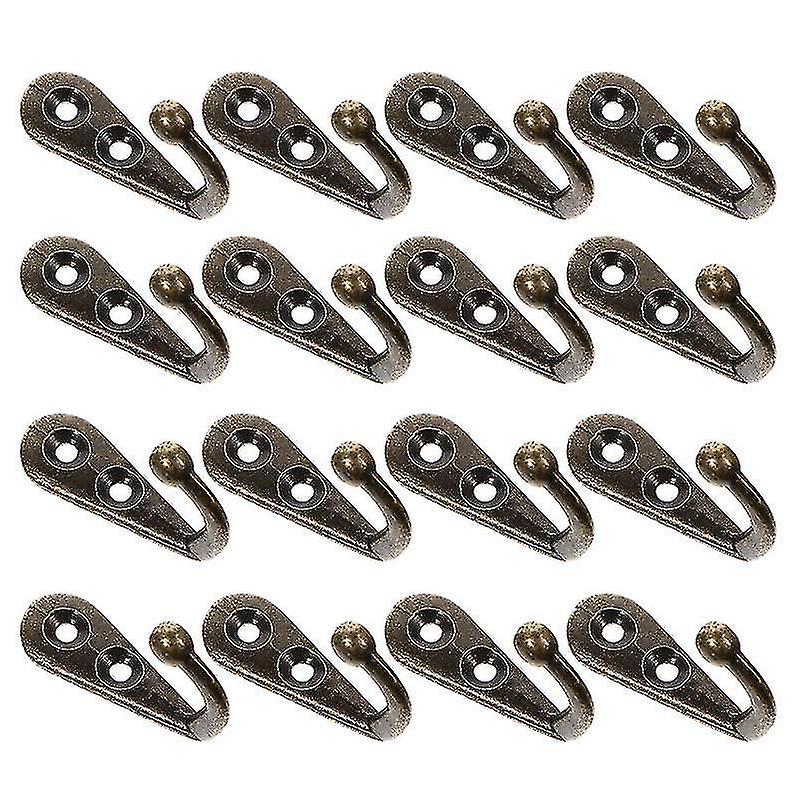 24pcs Vintage Hooks Wall Mounted Coat Hangers Space Saving Hooks (bronze)