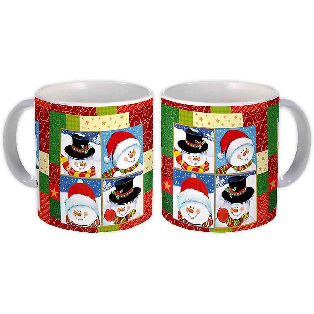 Caneca de Presente: Natal do Retrato do Boneco de Neve