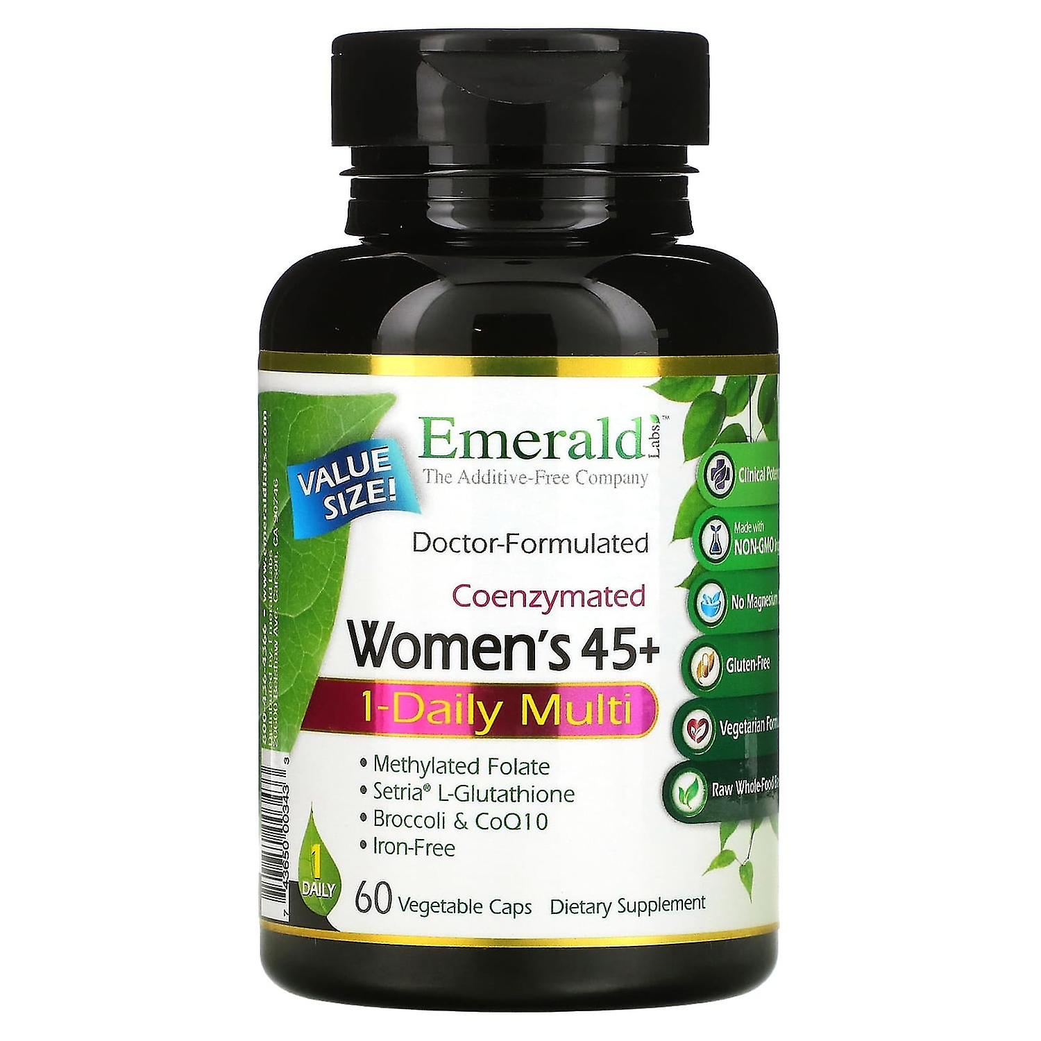 Emerald Laboratories, Coenzymated Women's 45+ 1-Daily Multi, 60 Vegetable Caps