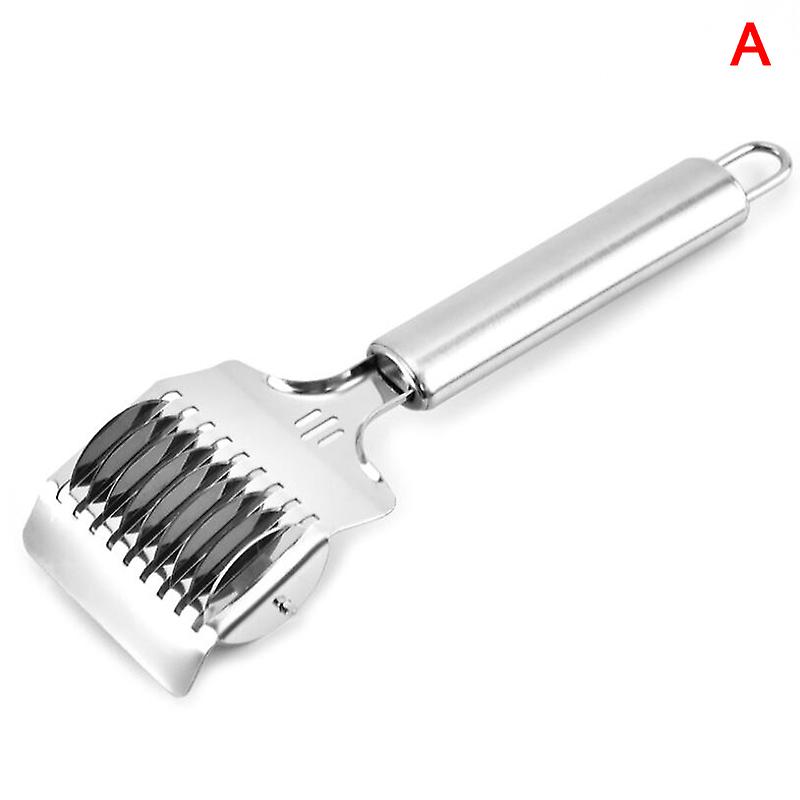 Stainless Steel Kitchen Noodle Maker Lattice Roller Docker Dough Cutter Tool
