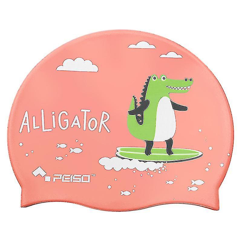 's Swimming Cap, Over-ear Swimming Cap For And Short H (crocodile - )