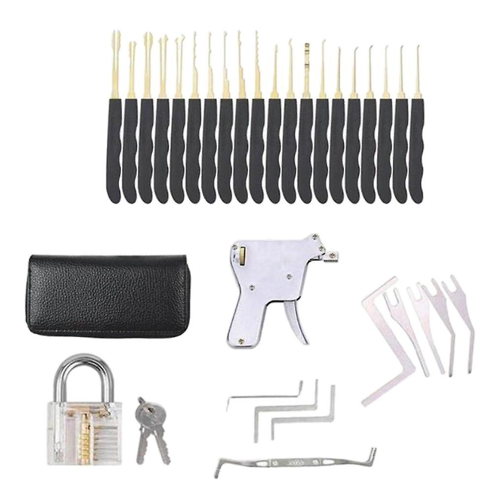 28in1 New Durable Pick Gun Padlock Repair Kit Locksmith Studying Tools