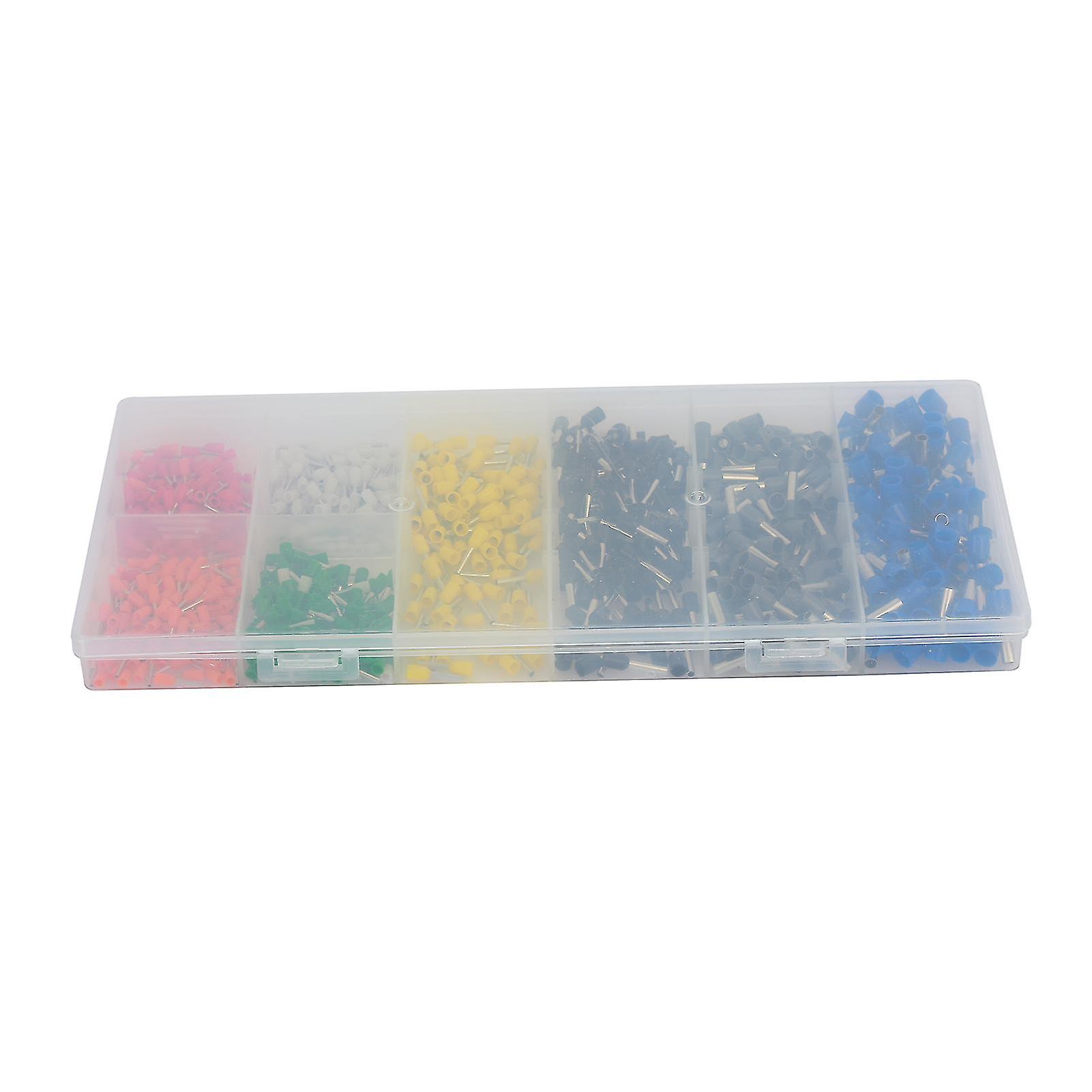 800pcs Wire Connectors Boxed High Conductivity Tinned Insulated Cord Pin End Crimp Terminals For Automobile