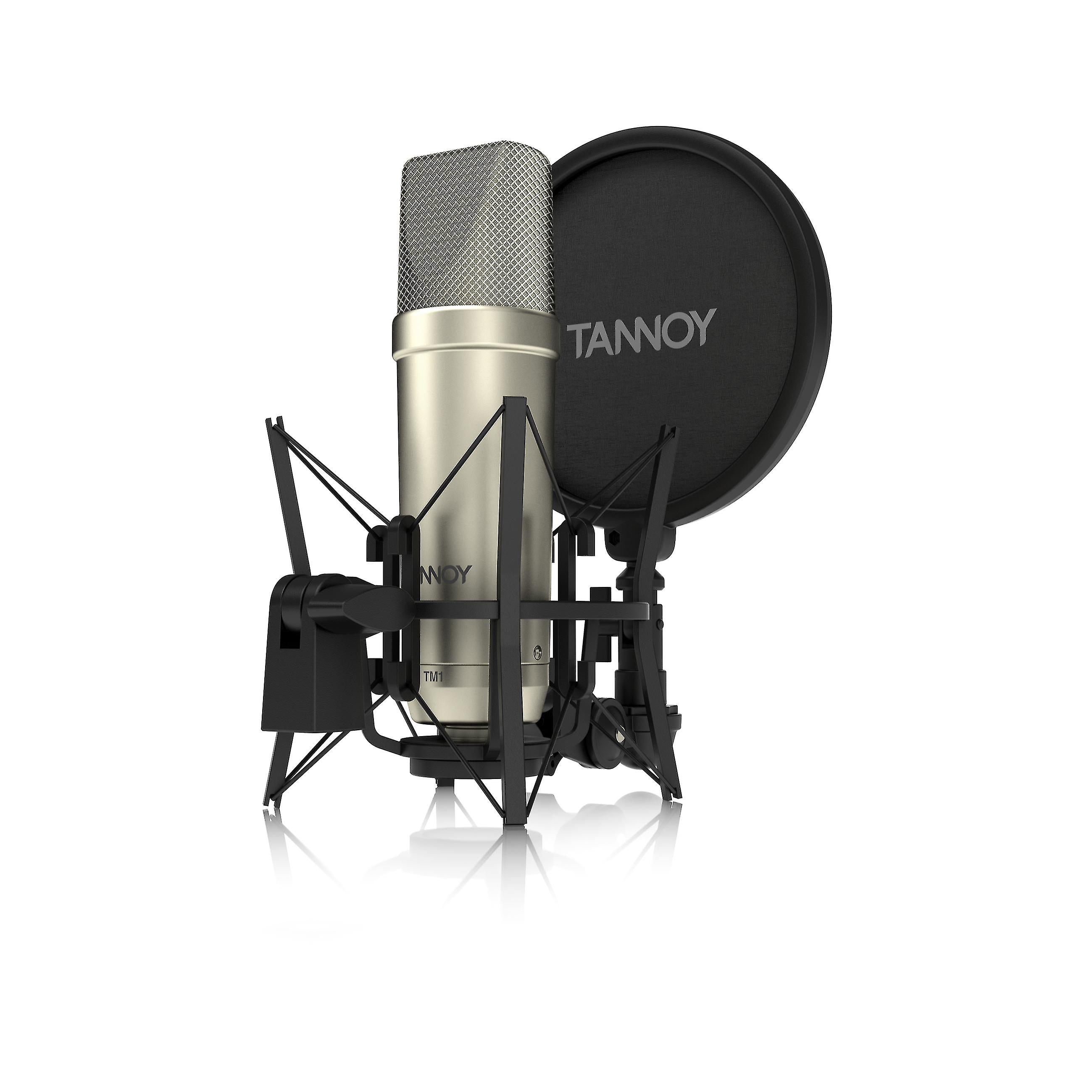 Tannoy Tm1 Complete Recording Package With Large Diaphragm Condenser Microphone Shock Mount With Integrated Pop Shield