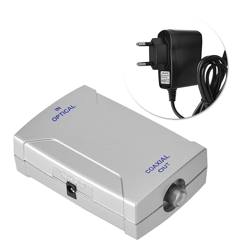 Convertisseur o numérique optique vers coaxial Toslink pour home cinéma DTS Dolby Silver