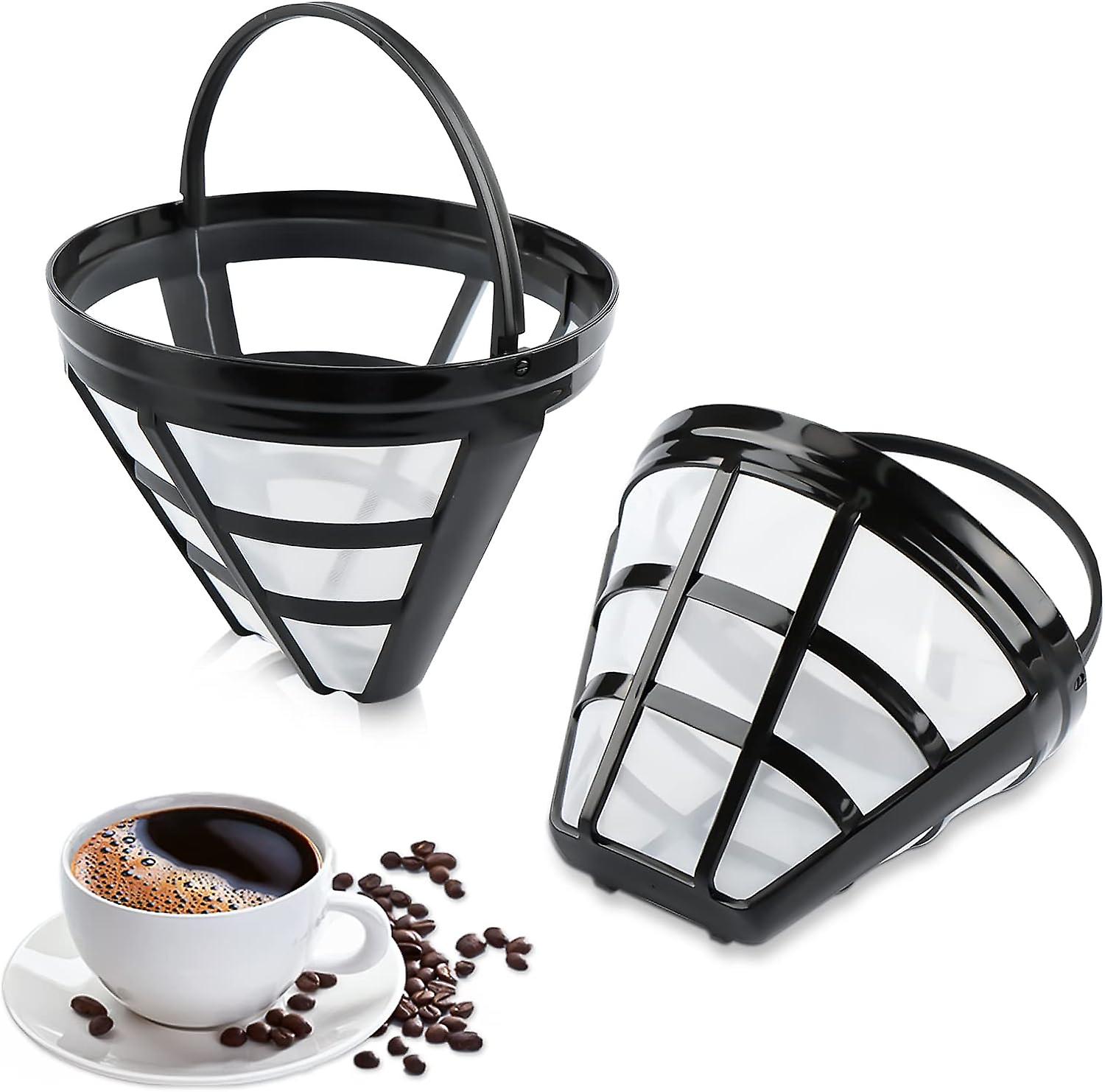 Permanent Coffee Filter - Pack Of 2, Reusable Plastic Filter