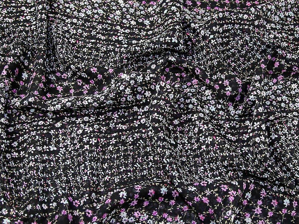 Minerva Sheer Chiffon Fabric Navy Blue - per metre