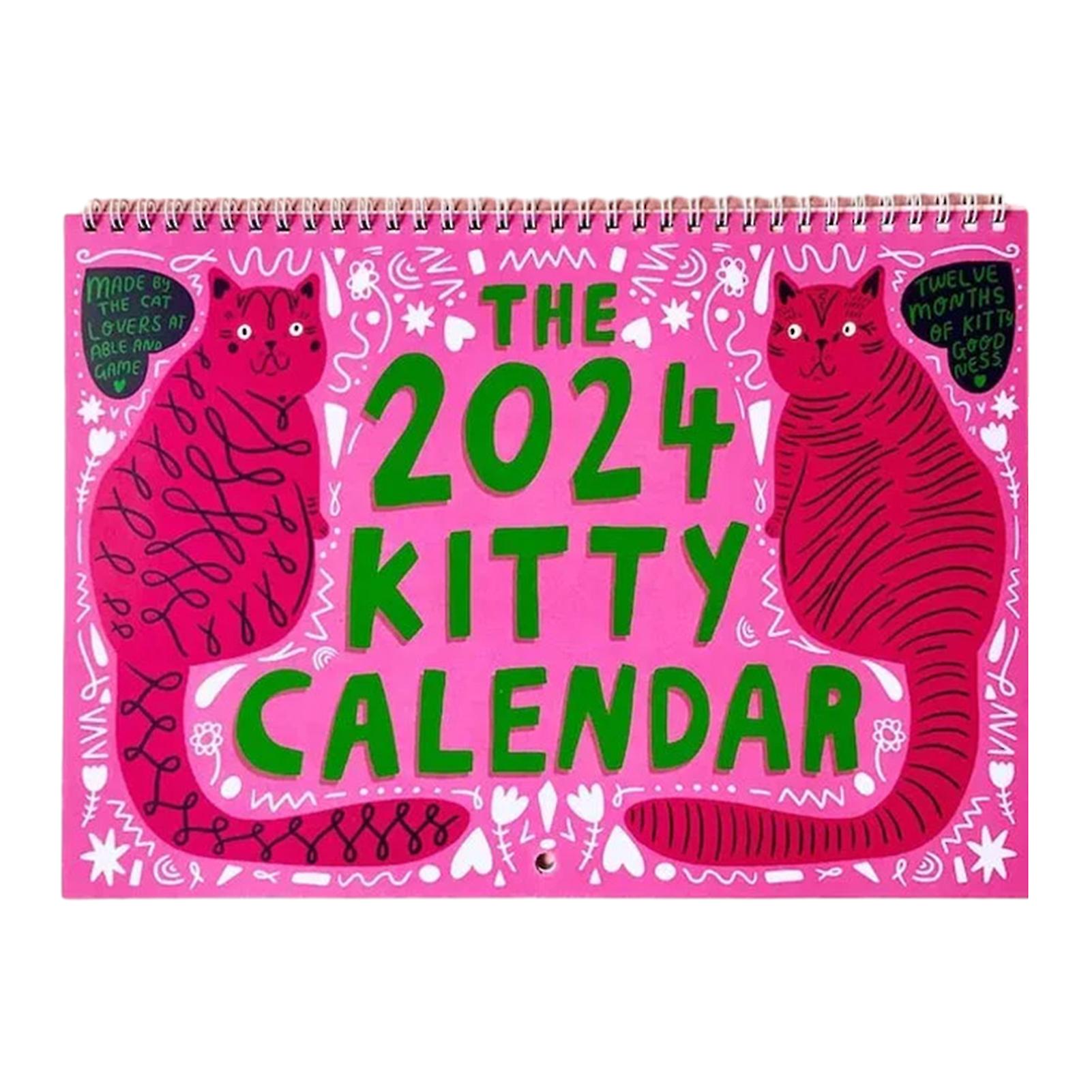 Cats Pattern Desktop Calendar Wide Range Applications Calendar for Office