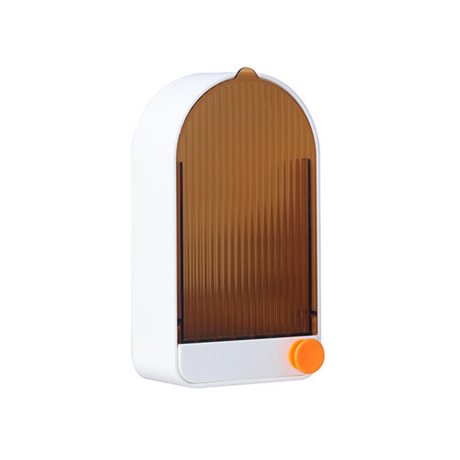 Soap Box Draining Wall-Mounted with Cover without Punching for Bathroom