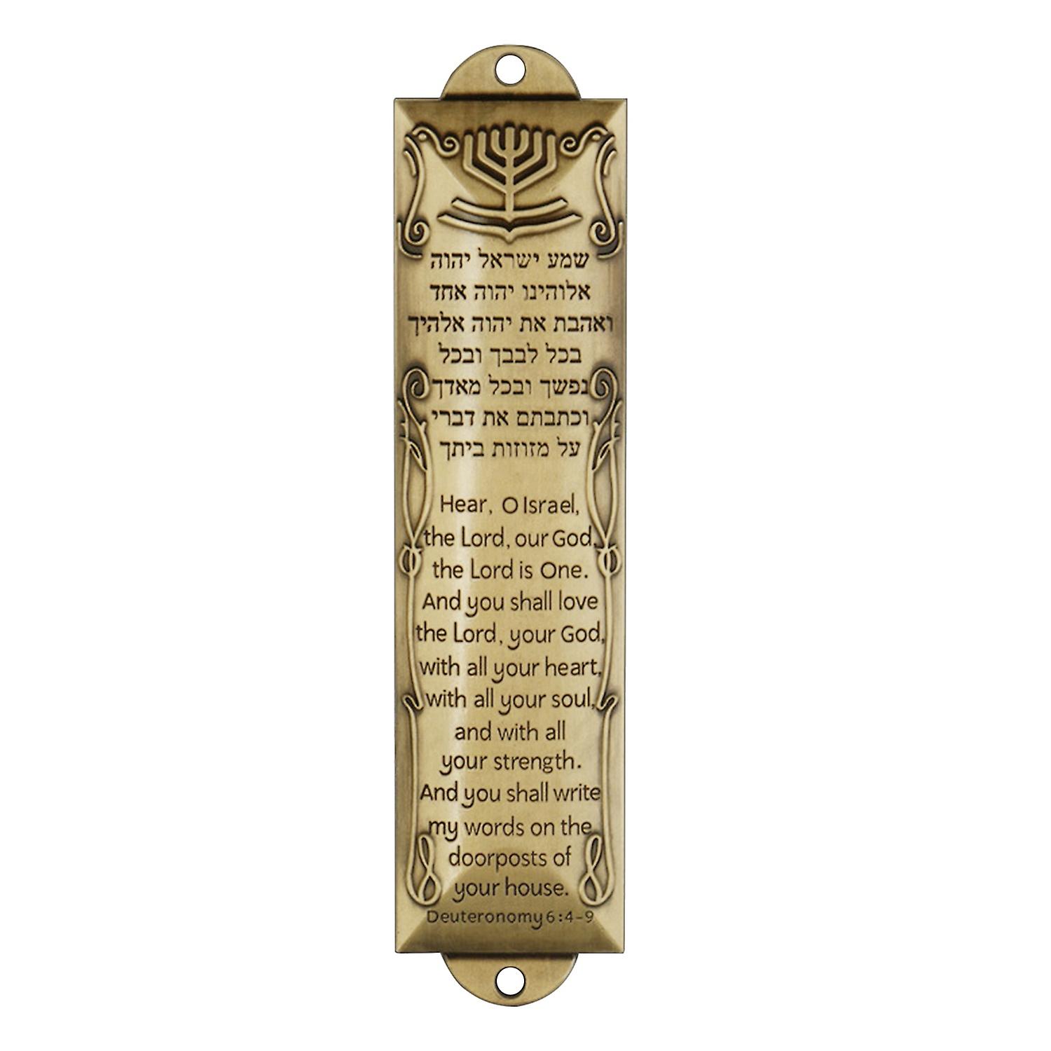 Porta Mezuzah Antiruggine Resistente Alla Corrosione Metallo Ebraico Mezuza Placca Porta Finestra Decorazione BoSaiD Oro