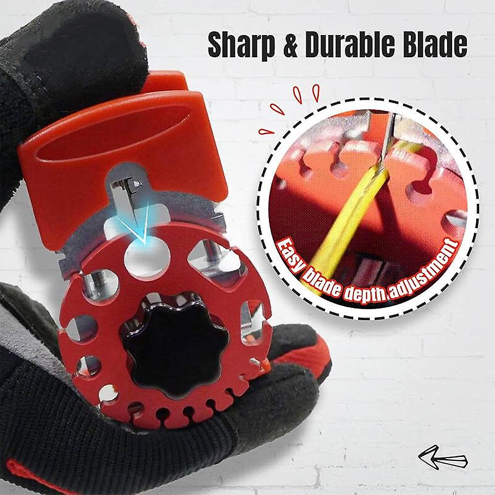 Wire Stripper Portable Electric Cable Cutter Crimping Tool Red