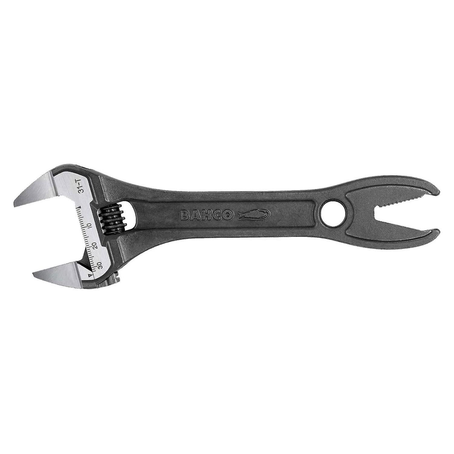 BAHCO THIN JAW 8IN ADJ WRENCH WITH SHARK JAWS