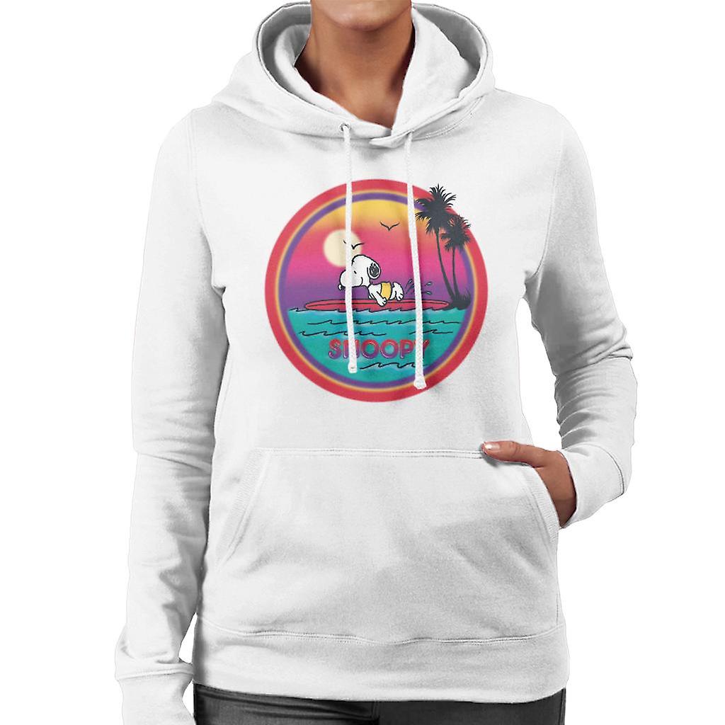 Peanuts Snoopy Surfing Sunset Women's Hooded Sweatshirt