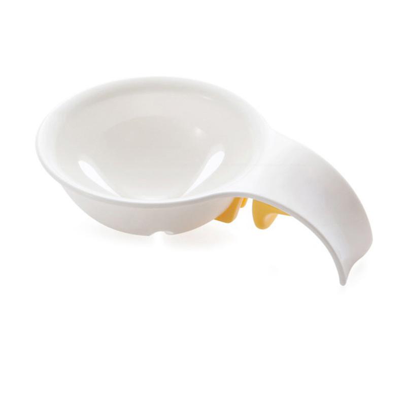 2 pcs Mini Yolk Separator with Plastic Silicone Stand White Yolk Separator Separator Kitchen Cooking Gadget Sieve Tool
