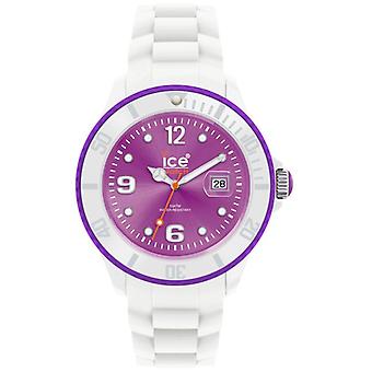 Ice-white Quartz Analog Unisex Watch with SI Silicone Bracelet. Wv. U.S.11