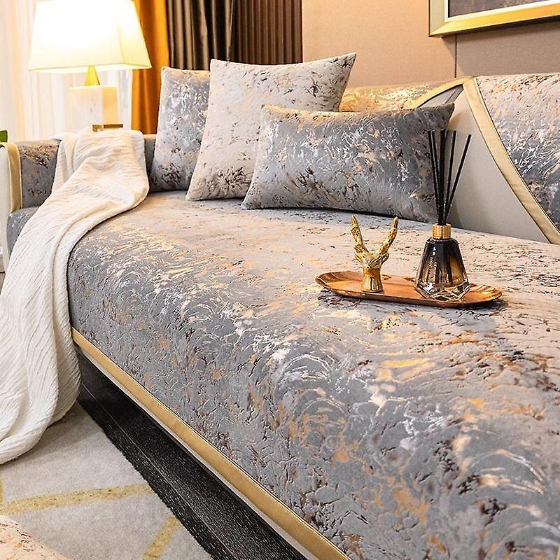 Light Luxury Sofa Cushion Four Seasons Universal Modern Fabric Anti-slip Wear High-grade Cushion Sofa Cover