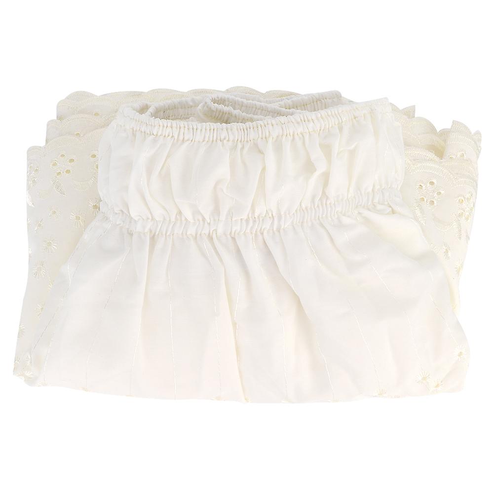 Embroidered Style Elastic Dust Ruffle Wrap-Around Bed Skirt (T\/FULL 120*200cm)