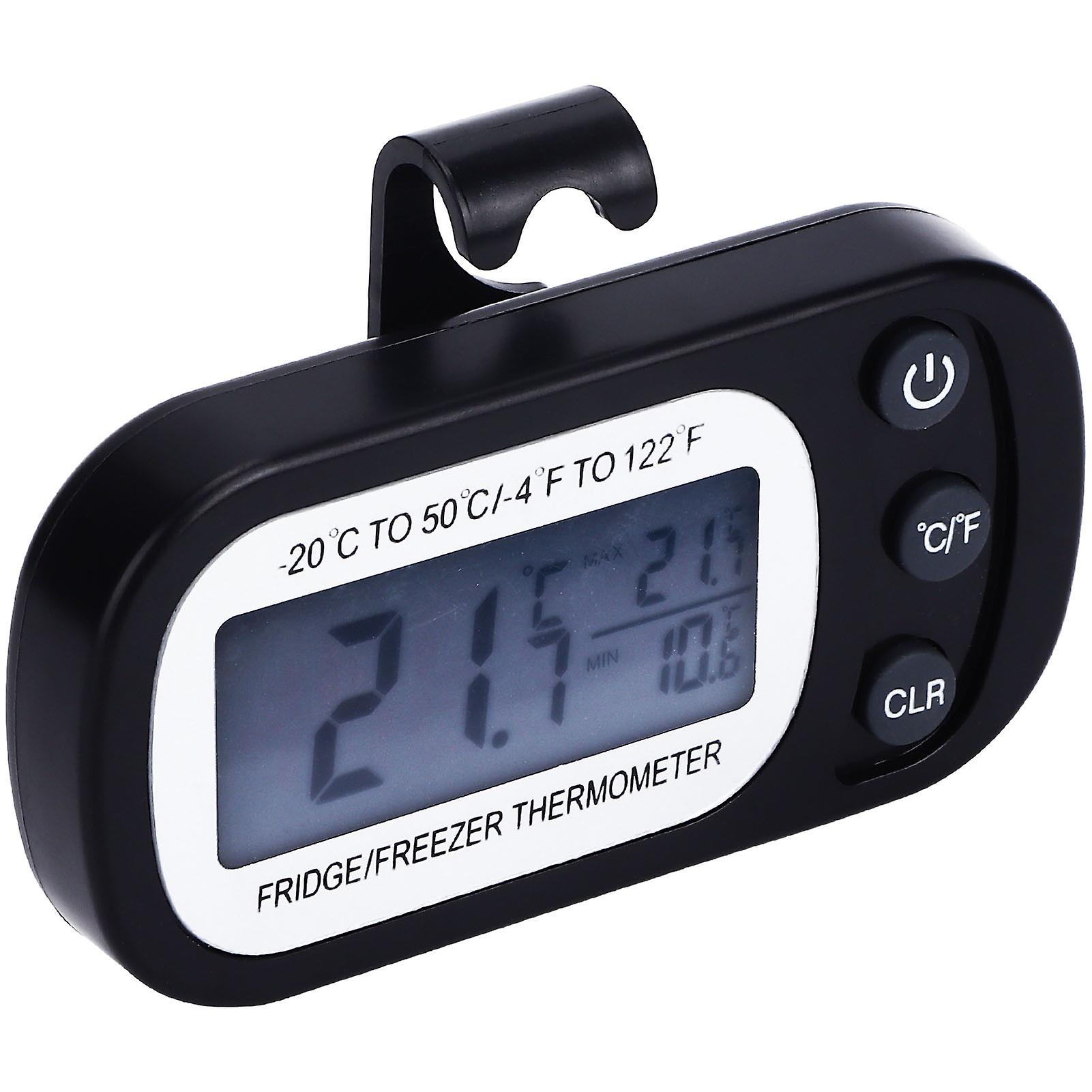 Freezer Thermometer Minus20 To 50℃ Large LCD Display Refrigerator Thermometer IPX3 Waterproof Thermometer with Magnetic Back