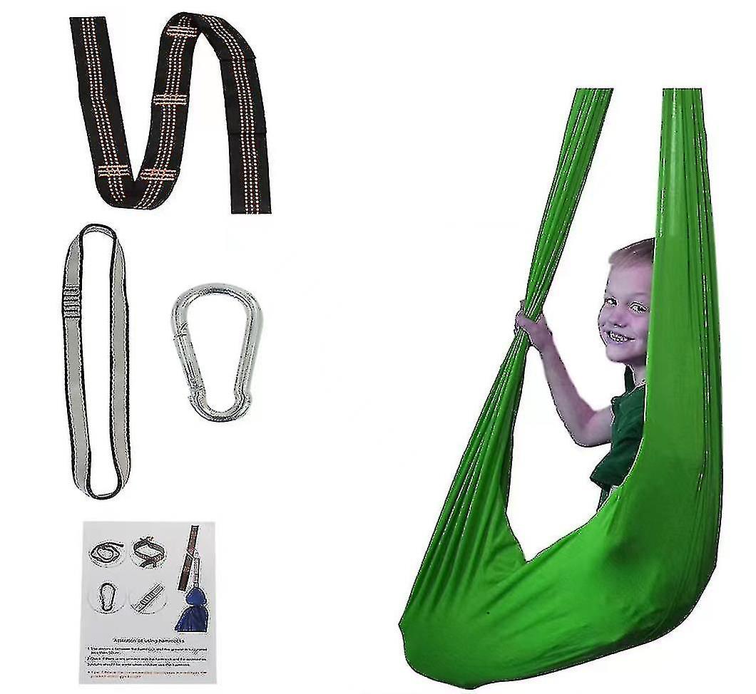 2022 New Aerial Yoga Swing Set & Hammock Kit For Flexibility & Pain Relief 100*280cm Green