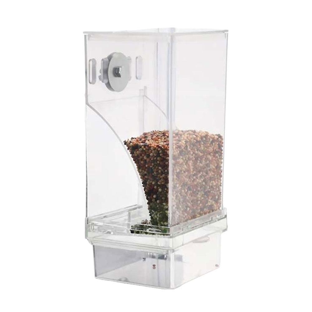 Automatic No-Spill Bird Feeder Large Capacity Adjustable Dispenser for Canaries Budgies Cockatiels Finches