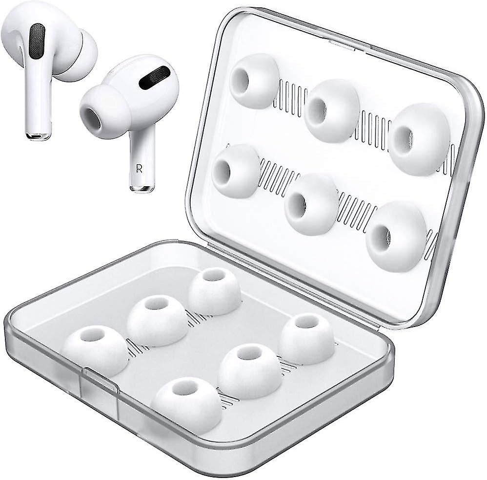 6 Pairs Replacement Ear Tips For Airpods Pro Silicone Ear Tips With Portable Storage Case