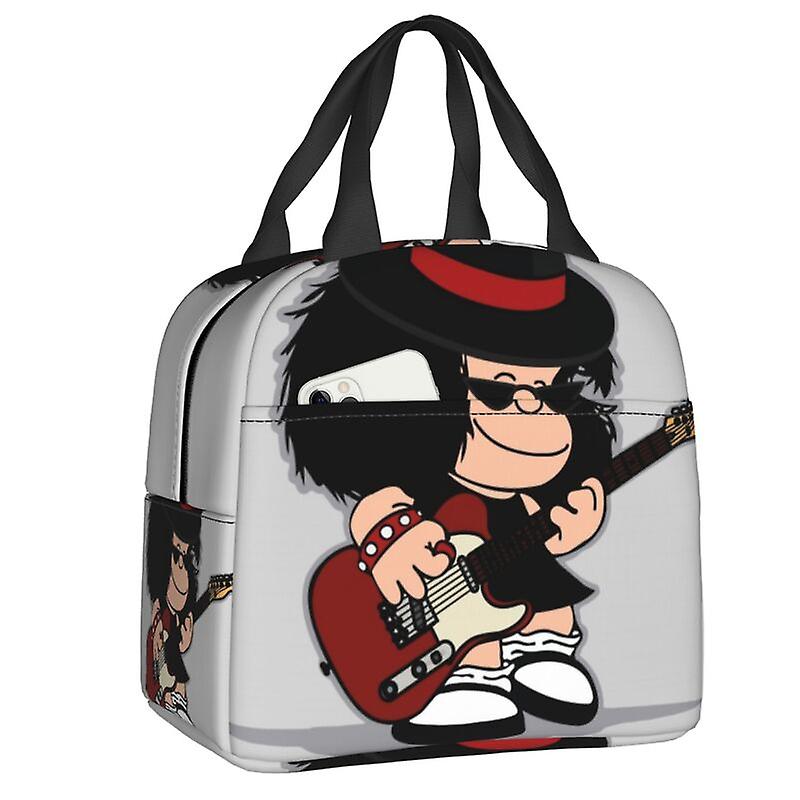 Happy Mafalda Bolsa de almuerzo aislada para la escuela de trabajo