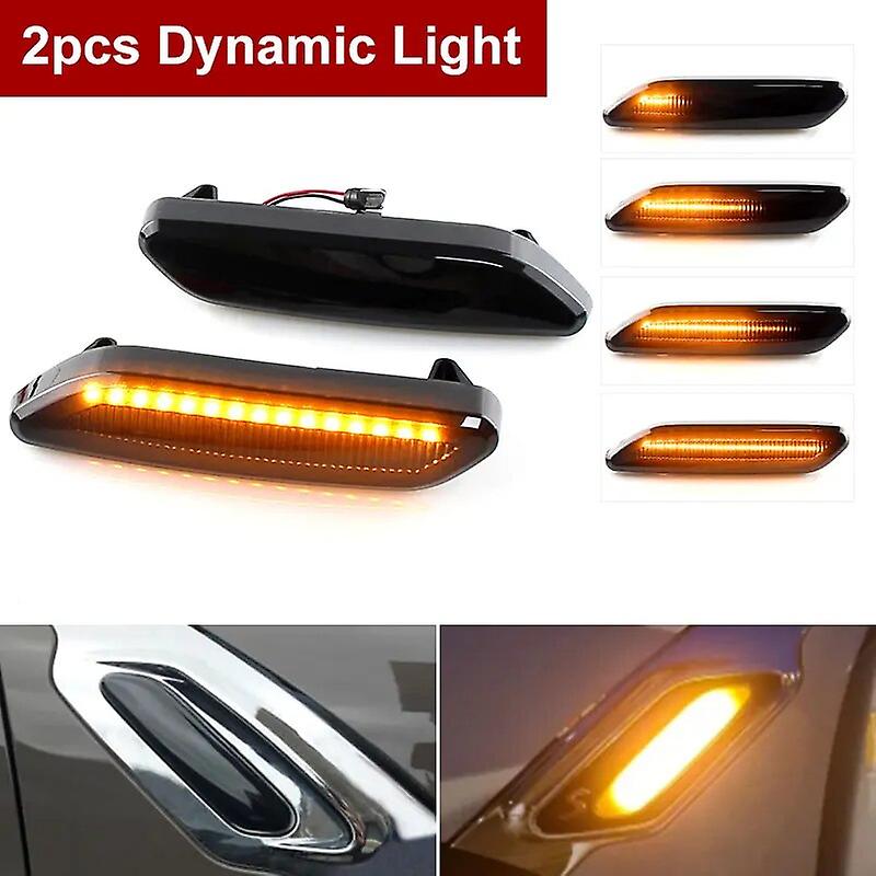 2pcs For Bmw Mini Cooper R60 R61 Countryman Paceman Dynamic Scroll Flashing Led Side Marker Indicator Lamp Turn Signal Lights