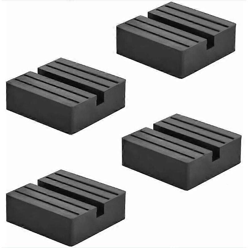 Hydraulic Rubber Jack Block Pad, Jack Slot Protector, Protects Underbody When Lifting Car(4pcs)Black