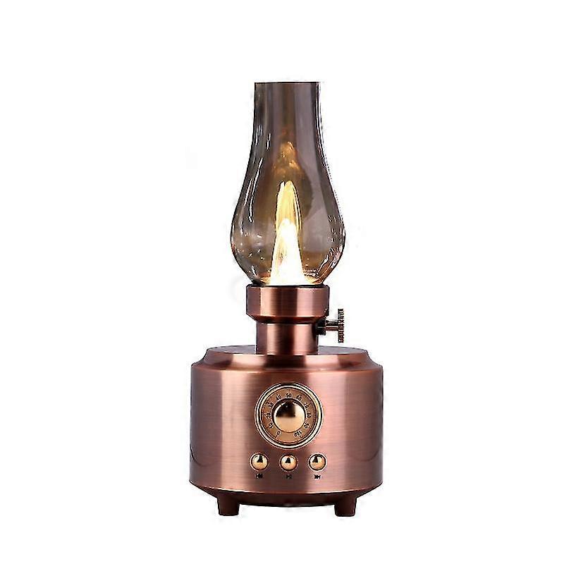 Retro Kerosene Bluetooth Speaker With Led Light, Portable Speaker, Great Sound, Bluetooth Box With Night Light, Portable Music Box, Speaker, Bluetooth