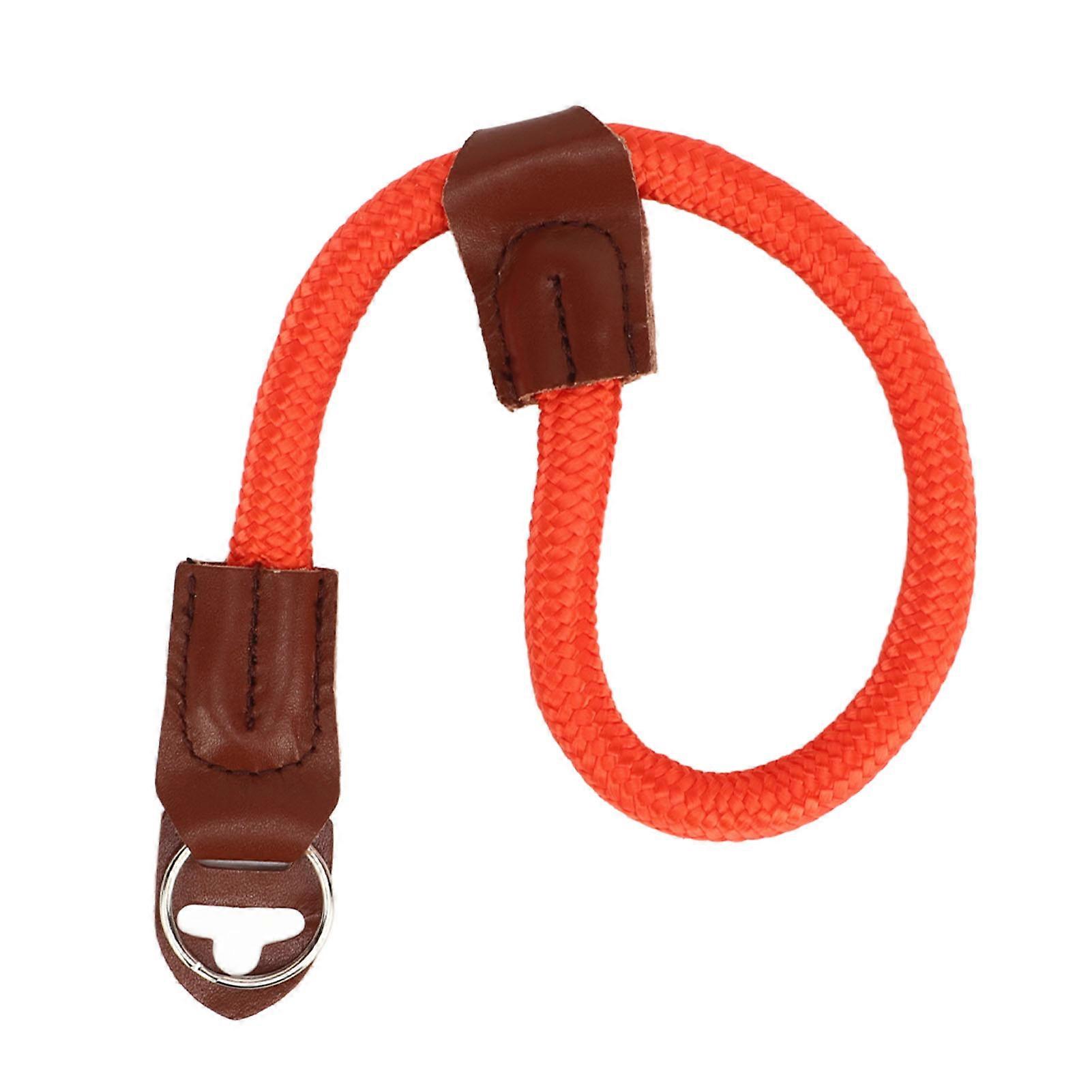 Camera Wrist Strap Round Rope Quick Release Camera Hand Strap For Dslr Slr Mirrorless Orange