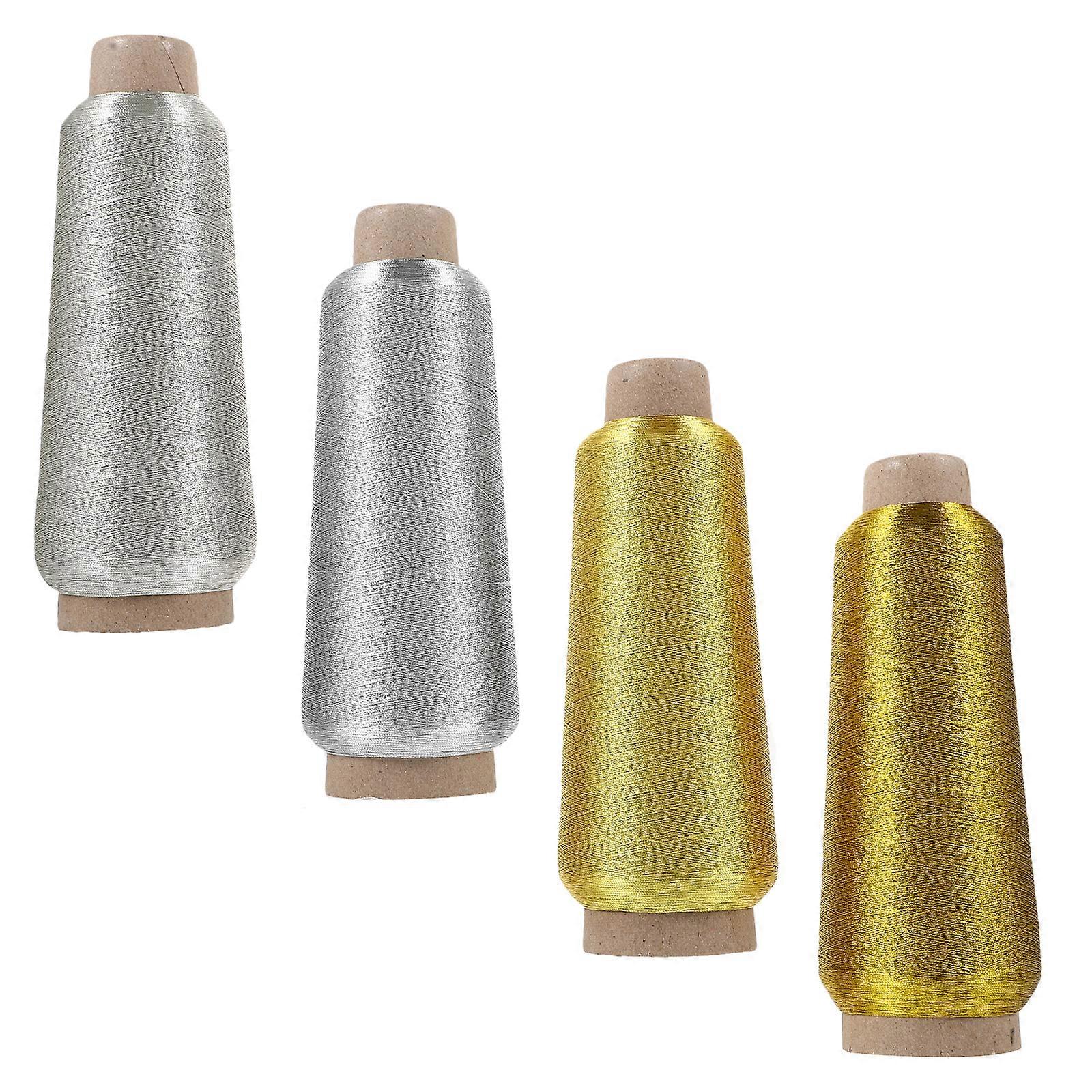 4 Rolls of Colored DIY Threads Exquisite Sewing Threads Practical Sewing Threads Handcraft Threads