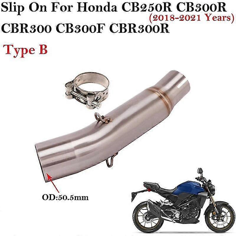 unique pipeFor Honda CB300R CBR300 CB300F 2018 2019 2020 2021 Motorcycle Escape Modified Stainless Middle Link Pipe Without Muffler