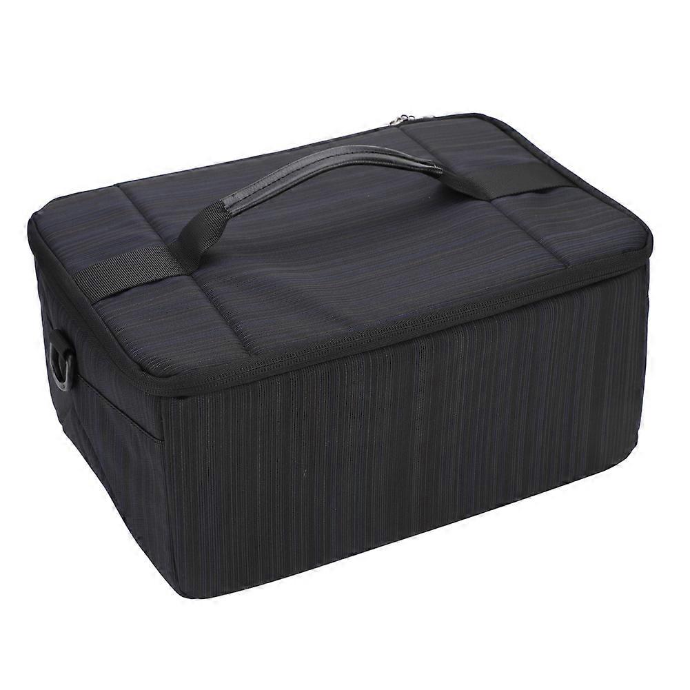 Fordable Protective Insert Partition Handle Camera Lens Bag Case Pouch (black)