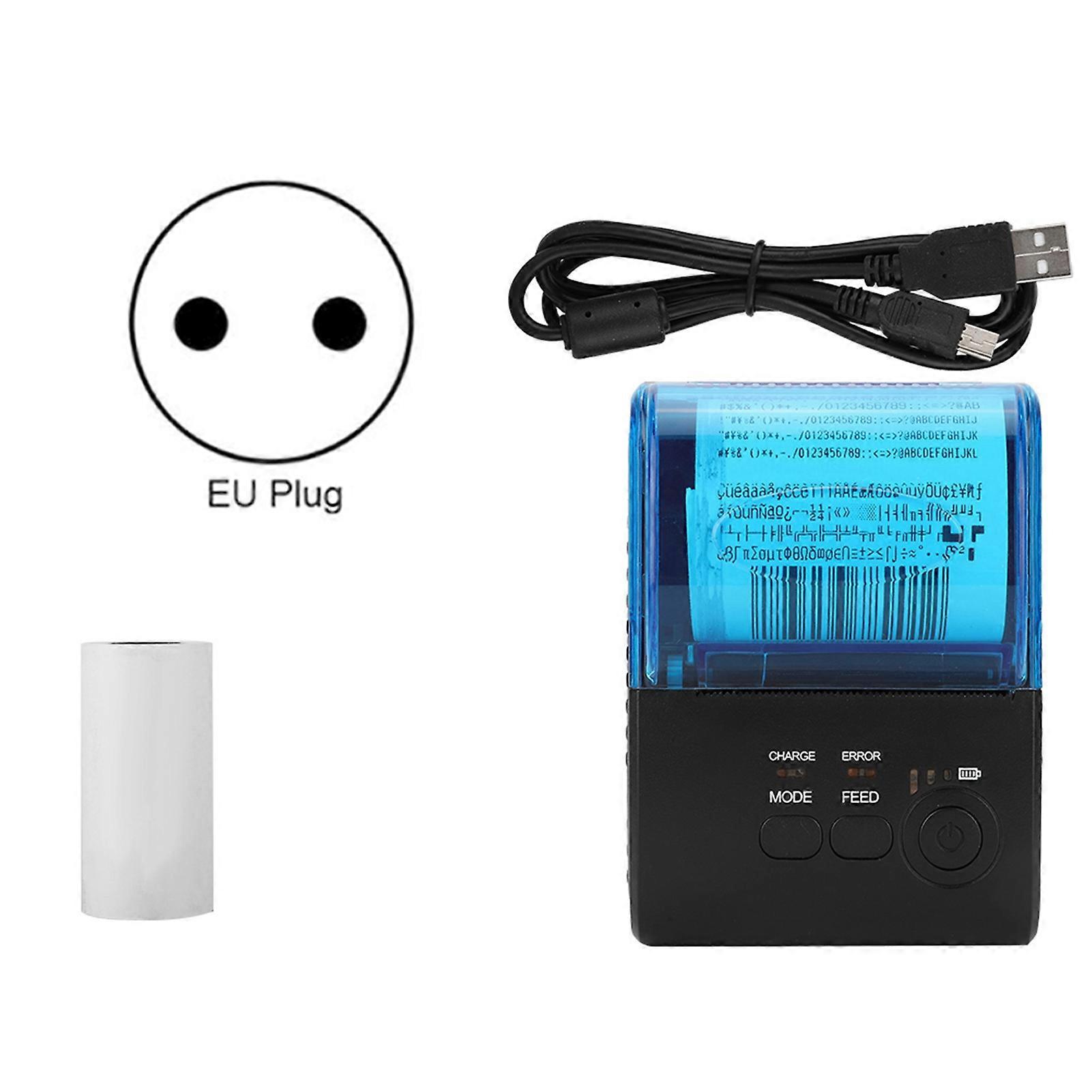 (USB+Serial)5805DD Bluetooth Thermal Printer for Android System With Battery(EU Plug 110-240V)